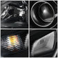 10-15 Chevrolet Equinox OE Style Projector Headlights Black Housing