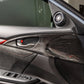 OLM LE Carbon Fiber Interior Door Handle Trim Covers (Full Set) - 2016 - 21 Honda Civic / 2017-21 Honda Civic Type R