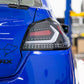 OLM Evolution Tail Lights (Clear Lens, Black Base, White Bar) - 2015-2021 WRX / STI