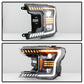 xTune Ford F150 18-20 White DRL Full LED Two Projector Headlights - Black PRO-CH-FF15018S-FLED-BK 9949593