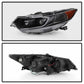 SPYDER xTune 09-14 Acura TSX Projector Headlights - Light Bar DRL - Black (PRO-JH-ATSX09-LB-BK) 9042218