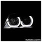 SPYDER xTune 06-08 BMW 3-Series E90 4dr Projector Headlights - Halogen - DRL - Black (PRO-JH-BE9006-FL-BK) 9041716