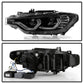 SPYDER xTune BMW F30 LED DRL Projector Headlights - Black (PRO-JH-BMWF3012-LED-BK) 9950421