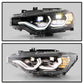 SPYDER xTune BMW F30 LED DRL Projector Headlights - Black (PRO-JH-BMWF3012-LED-BK) 9950421