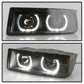 SPYDER xTune 02-06 Chevrolet Avalanche Halo Projector Headlights LED Halo - Black PRO-JH-CAVA02-HL-C 9045370