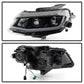 SPYDER xTune 16-18 Chevrolet Camaro Halogen Only Proj Headlights w/ DRL Tube - Black - PRO-JH-CCAM16-LB-BK 9047473