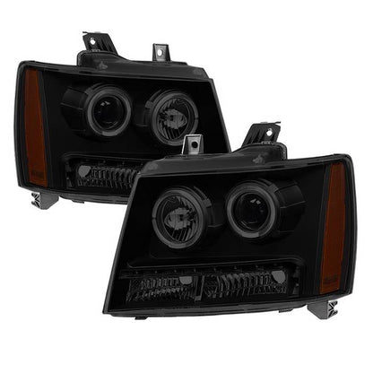 SPYDER Xtune Chevy Suburban 1500/2500 07-14 Halo Projector w/LED Headlights Smoked PRO-JH-CSUB07-LED-BSM 9030307