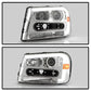 SPYDER xTune 02-09 Chevrolet Trailblazer Projector Headlights Light Bar DRL - Chrome (PRO-JH-CTB02-LBDRL-C) 9050756