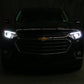 SPYDER Xtune 18-21 Chevrolet Traverse (HID Models) DRL LED Light Bar Projector Headlights - Black Chrome 9052828