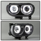 SPYDER xTune Dodge Challenger 08-14 Halogen Only Halo Projector Headlights Black PRO-JH-DCHAL08-HA-BK 9039249