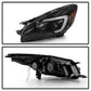 SPYDER xTune 13-16 Ford Escape LED Light Bar Halogen Projector Headlights - Black (PRO-JH-FESCA13-LB-BK) 9042904