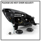 SPYDER xTune 13-16 Ford Escape LED Light Bar Halogen Projector Headlights - Black (PRO-JH-FESCA13-LB-BK) 9042904