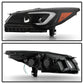 SPYDER xTune 13-16 Ford Escape LED Light Bar Halogen Proj Headlights - Blk Smoke (PRO-JH-FESCA13-LB-BSM) 9042911