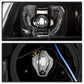 SPYDER xTune 13-16 Ford Escape LED Light Bar Halogen Proj Headlights - Blk Smoke (PRO-JH-FESCA13-LB-BSM) 9042911