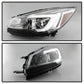 SPYDER xTune 13-16 Ford Escape 13-16 LED Light Bar Halogen Proj Headlights - Chrome (PRO-JH-FESCA13-LB-C) 9042928