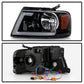 SPYDER xTune 04-08 Ford F150 S/B LED Sig w/DRL Crystal Headlights - Black (PRO-JH-FF15004-LED-SB-BK) 9950216