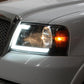 SPYDER xTune 04-08 Ford F150 S/B LED Sig w/DRL Crystal Headlights - Black (PRO-JH-FF15004-LED-SB-BK) 9950216