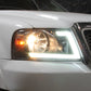 SPYDER xTune 04-08 Ford F150 S/B LED Sig w/DRL Crystal Headlights - Black (PRO-JH-FF15004-LED-SB-BK) 9950216