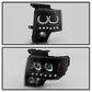 SPYDER Xtune Ford F150 09-14 Projector Headlights Halogen Model LED Halo Black Smoke PRO-JH-FF15009-CFB-BSM 9032233