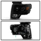 SPYDER Xtune Ford F150 09-14 Projector Headlights Halogen Model LED Halo Black Smoke PRO-JH-FF15009-CFB-BSM 9032233