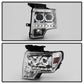 SPYDER Xtune Ford F150 09-14 Projector Headlights Halogen Model Only LED Halo Chrome PRO-JH-FF15009-CFB-C 9032240