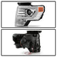 SPYDER xTune Ford F-150 09-14 Projector Headlights - Light Bar DRL - Chrome PRO-JH-FF15009-LBDRL-C 9037269