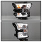 SPYDER xTune 15-17 Ford F-150 DRL LED Light Bar Projector Headlights - Chrome (PRO-JH-FF15015-LB-C) 9042959
