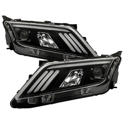 SPYDER xTune 10-12 Ford Fusion Projector Headlights - Light Tube DRL - Black (PRO-JH-FFU10-LB-BK) 9041778