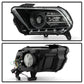 SPYDER xTune 10-14 Ford Mustang Halogen w/LED DRL Projector Headlights Black PRO-JH-FM10-LED-BK 9946271