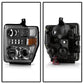 SPYDER Xtune Ford F250/350/450 Super Duty 08-10 Projector Headlights LED Halo Smoke PRO-JH-FS08-LED-SM 5076281