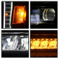 xTune GMC Sierra 1500 14-15 Sierra 2500 3500 15-17 Headlight Halogen Mdls- Black PRO-JH-GS14-FLED-BK 9050107