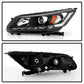 SPYDER xTune 13-15 Honda Accord LED Blue Start / Sequential Signal DRL Proj - Blk - PRO-JH-HA14-4D-SLED-BK 9944468