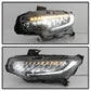 SPYDER xTune 16-18 Honda Civic (Excl Touring) OEM LED Headlights (LED High/Low Beams) (PRO-JH-HC16-OELED-C) 9043178