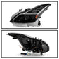 SPYDER 08-15 Infiniti G37 G37X Coupe Full LED Projector Headlights w/ Sequential Turn Signal - Black 9050473