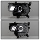 SPYDER xTune 14-17 Jeep Cherokee Halogen Model Only LED Light Bar Proj Headlights - Blk - PRO-JH-JC14-LB-BK 9047183