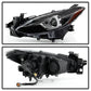 SPYDER xTune 14-17 Mazda 3 Sedan Halogen Model Only LED Light Bar Proj Headlights - Blk - PRO-JH-M314-LB-BK 9047206