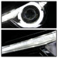 SPYDER xTune 14-17 Mazda 3 Sedan Halogen Model Only LED Light Bar Proj Headlights - Blk - PRO-JH-M314-LB-BK 9047206