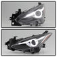 SPYDER xTune 14-17 Mazda 3 Sedan Halogen Model Only LED Light Bar Proj Headlights - Blk - PRO-JH-M314-LB-BK 9047206