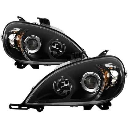 SPYDER Xtune Mercedes Benz W163 Ml-Class 98-01 ProjectOEr Headlights Black PRO-JH-MBW16398-BK 9028212