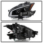 SPYDER xTune 09-14 Nissan Maxima Halogen LED Light Bar Projector Headlights - Black (PRO-JH-NM09-LB-BK) 9043055