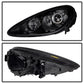 SPYDER Xtune Porsche Cayenne 11-14 4 LED Projector Headlights Black PRO-JH-PCAY11-AFS-BK 9934049