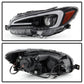SPYDER xTune 15-18 Subaru Impreza WRX Halogen Proj Headlights - Light Bar DRL - Black PRO-JH-SWRX15-LB-BK 9047602