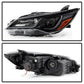 SPYDER xTune 15-17 Toyota Camry Halo Model Only LED Light Bar Proj Headlights - Blk - PRO-JH-TCAM15-LB-BK 9047237