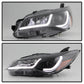 SPYDER xTune 15-17 Toyota Camry Halo Model Only LED Light Bar Proj Headlights - Blk - PRO-JH-TCAM15-LB-BK 9047237