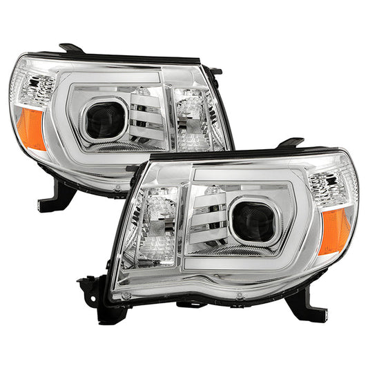 xTune Toyota Tacoma 05-11 LED Light Bar Projector Headlights - Chrome PRO-JH-TT05-LB-C 9050152