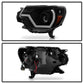 SPYDER xTune 12-15 Toyota Tacoma Projector Headlights w/ Light Bar - Black (PRO-JH-TTA12-LB-BK) 9050602