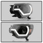 SPYDER xTune 12-15 Toyota Tacoma Projector Headlights w/ Light Bar - Black (PRO-JH-TTA12-LB-BK) 9050602