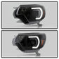 SPYDER xTune 12-15 Toyota Tacoma Light Bar DRL Projector Headlights - Black Smoke (PRO-JH-TTA12-LBDRL-BSM) 9037559