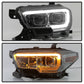 SPYDER xTune Toyota Tacoma 16-18 DRL Light Bar Projector Headlights - Black Smoked PRO-JH-TTA16-LBDRL-BSM 9039270