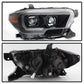 SPYDER xTune 16-18 Toyota Tacoma SR/SR5 DRL Proj Headlights w/Turn Signal - Blk (PRO-JH-TTA16-SR-BK) 9042997